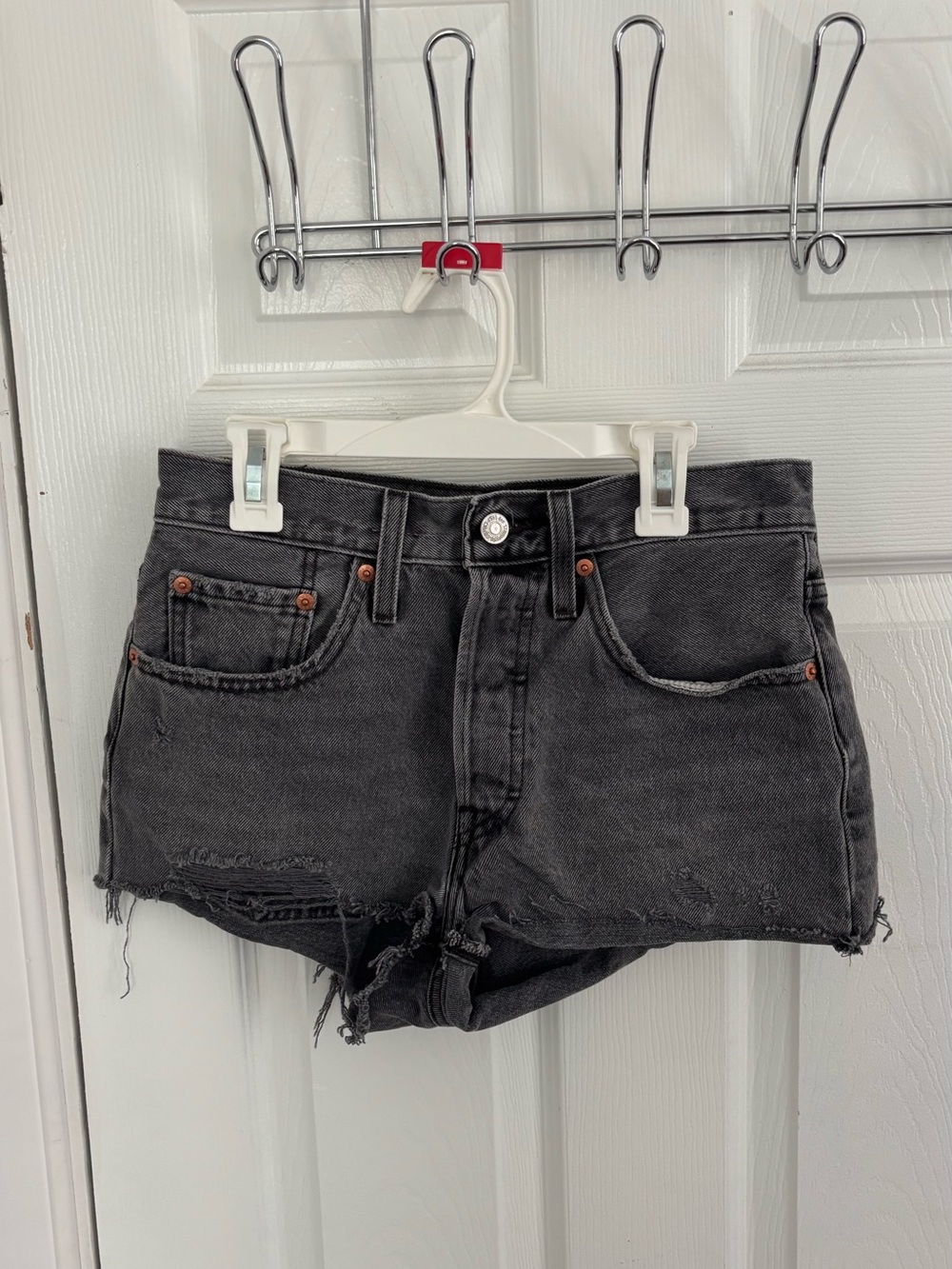 Levi's Black Distressed Denim Women’s Shorts